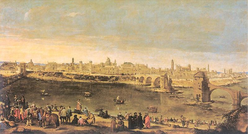 Mazo, Juan Bautista View of the City of Zaragoza oil painting picture